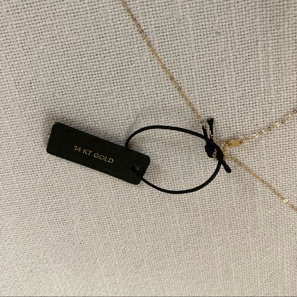 GOLDEN CLEF Asymmetrical Letter F Initial Pendant Necklace 14k Gold ITALY $199 - Picture 12 of 15